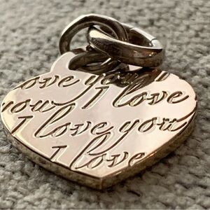 Tiffany I Love you Heart-Shape Pendant